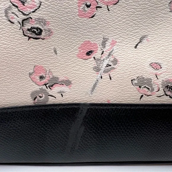 Coach Floral Pink and Black Satchel - Picture 7 of 7